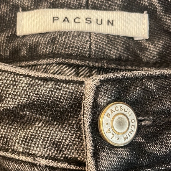 PacSun mom Jean, Color: Black with faded white features, 24” waist - Picture 4 of 5